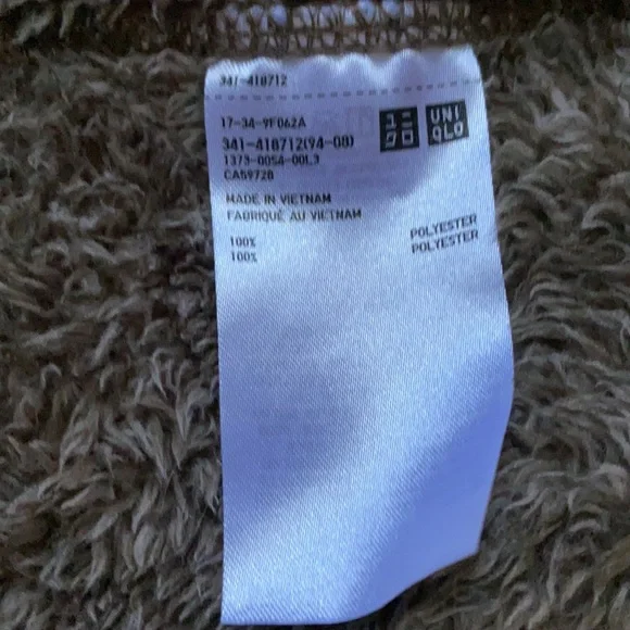UNIQLO MEN’S FLUFFY TEDDY  FLEECE SWEATER SZ SMALL - Picture 5 of 10